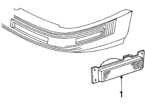 1986 Buick Riviera Front Lamps - Side Marker Lamps Diagram