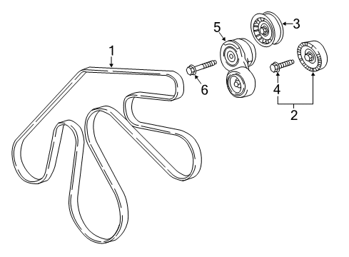 2022 GMC Savana 2500 Belts & Pulleys, Cooling Diagram 1 - Thumbnail