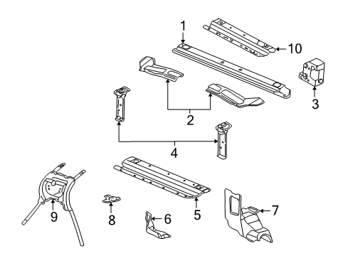 2001 Cadillac Seville Radiator Support Diagram