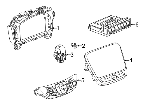 2018 Chevy Volt Cluster & Switches, Instrument Panel Diagram 2 - Thumbnail