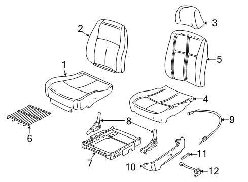 1998 Chevy Malibu Recl Assembly, Driver Seat Back Man Diagram for 16793552