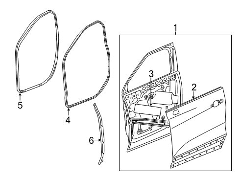 2024 Chevy Blazer Door & Components Diagram