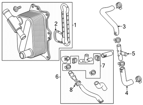 2021 GMC Sierra 1500 Oil Cooler, Cooling Diagram 2 - Thumbnail