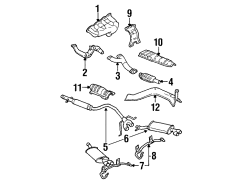 2000 Cadillac Eldorado Engine Exhaust Manifold Assembly Diagram for 12557768