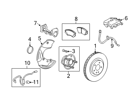 2015 Chevy Camaro Brake Components, Brakes Diagram 1 - Thumbnail