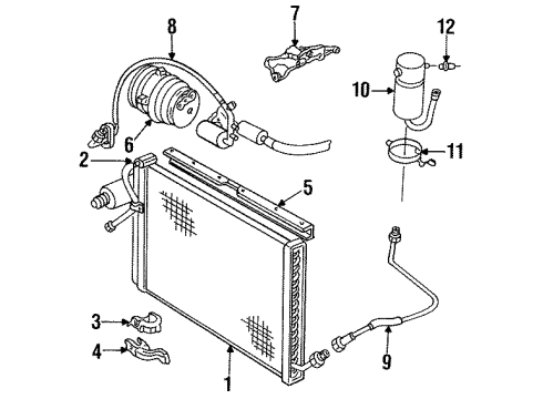 1985 Buick Century Retainer, A/C Condenser Insulator Diagram for 10243394