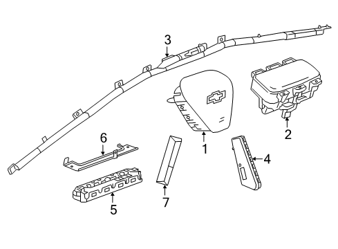 2021 Chevy Bolt EV Air Bag Components Diagram