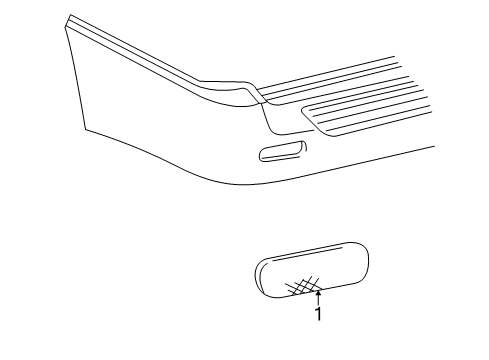 2004 Buick Rainier Reflector Assembly, Rear Bumper Diagram for 15000433