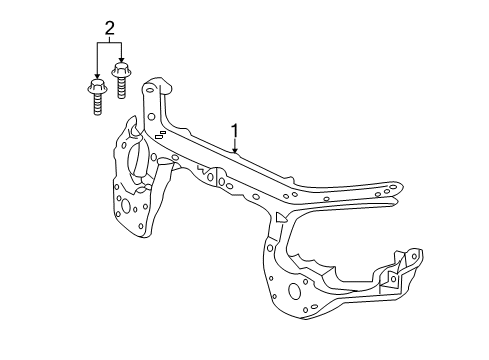 2015 Chevy SS Radiator Support Diagram