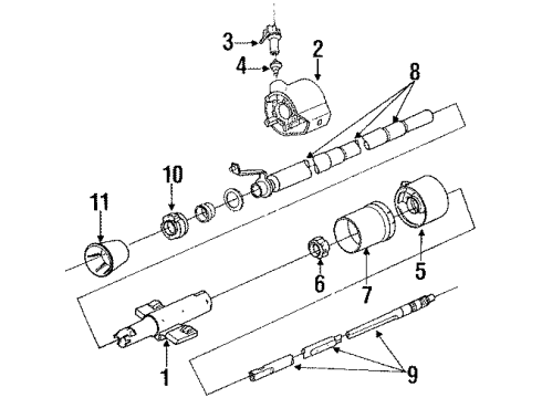 1993 Pontiac Trans Sport Steering Column, Steering Wheel Diagram 2 - Thumbnail