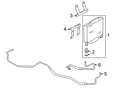 1993 GMC K1500 Cooler Assembly, Transmission Oil Diagram for 15974686