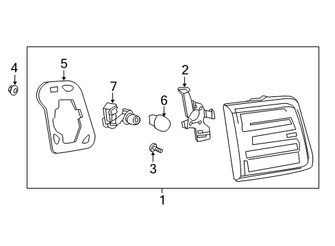 2014 GMC Acadia Bracket, Body Rear Mount Diagram for 22853995