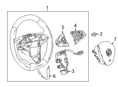 2019 Buick Regal Sportback Steering Column & Wheel, Steering Gear & Linkage Diagram 5 - Thumbnail