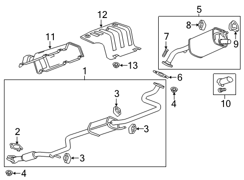 2021 Chevy Spark Extension, Exhaust Tail Pipe Diagram for 42366185