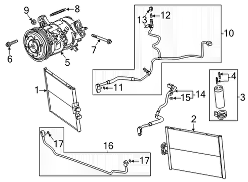 2023 Chevy Corvette A/C Condenser Diagram