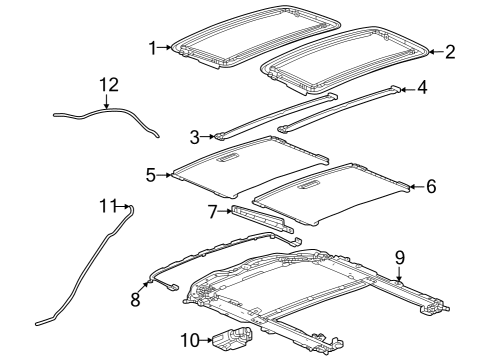 2024 Chevy Trax MOTOR ASM-SUN RF WDO (W/ CONT MDL) Diagram for 42781004