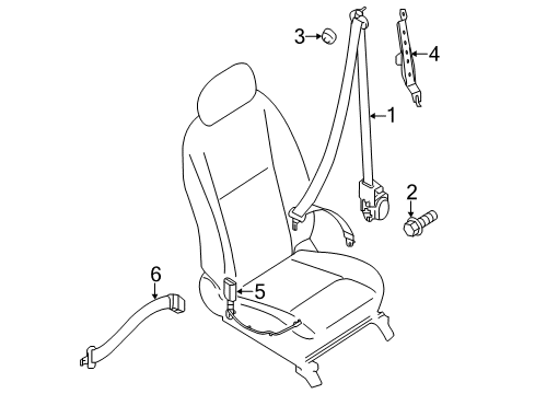 2016 Chevy City Express Seat Belt Diagram