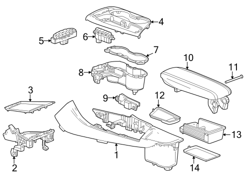 2024 Buick Encore GX Center Console Diagram 2 - Thumbnail