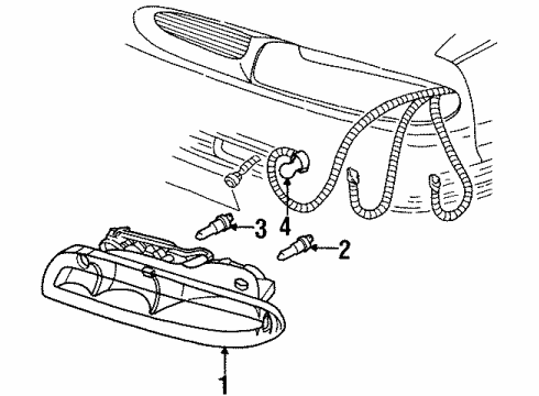 1999 Oldsmobile LSS Headlamp Assembly,(W/O Bulb) Diagram for 16525615