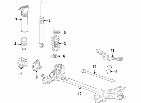 2016 Buick Cascada Rear Axle, Ride Control, Suspension Components Diagram