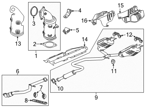 2020 Chevy Malibu Exhaust Components Diagram 2 - Thumbnail