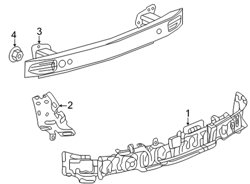 2020 Cadillac CT5 Bumper & Components - Rear Diagram 3 - Thumbnail