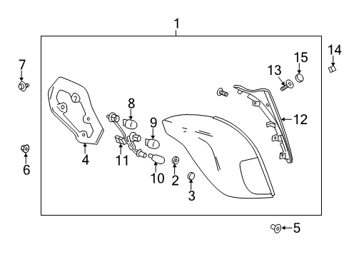 2014 Buick Encore Seal,Rear Body Structure Stop Lamp Diagram for 95939967