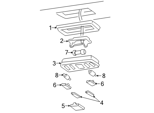 2000 Chevy C3500 Interior Trim - Cab Diagram 5 - Thumbnail