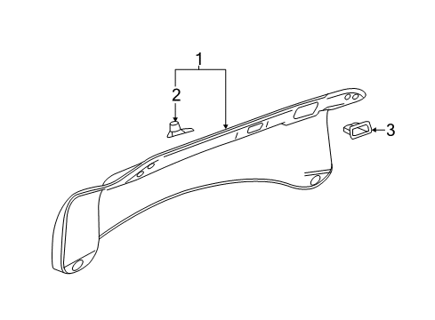 2019 Cadillac ATS Trim Assembly, Rear Compartment Lid Inner Panel *Black Diamon Diagram for 84040814