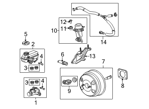 2012 Chevy Equinox Hose Assembly, Power Brake Booster Vacuum Diagram for 22877439