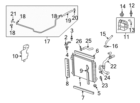 2008 Saturn Vue Hose,Radiator Surge Tank Inlet (At Engine) Diagram for 19130290