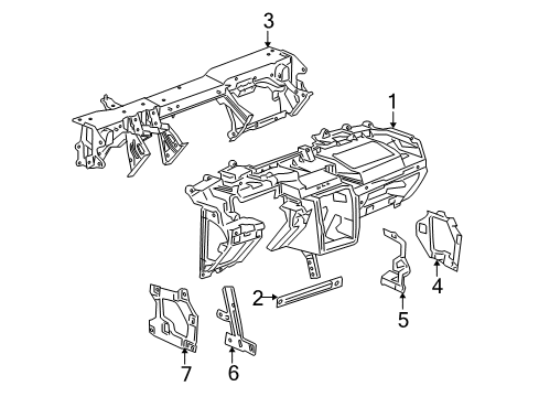 2006 Chevy Cobalt Cluster & Switches, Instrument Panel Diagram