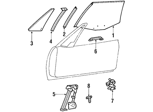 1987 Cadillac Allante Lock Assembly Diagram for 3527609