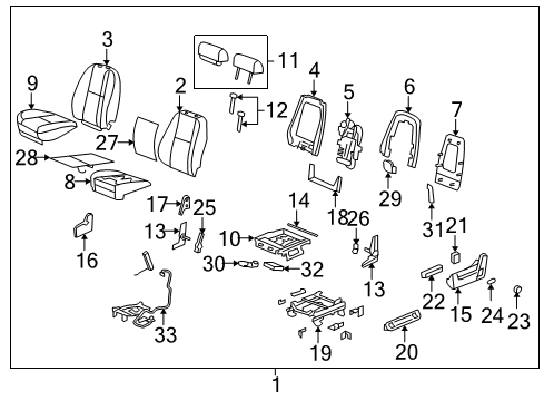 2013 Cadillac Escalade Power Seats Diagram 6 - Thumbnail