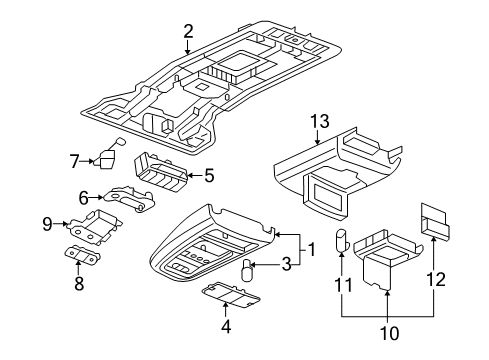 2006 Saturn Relay Overhead Console Diagram