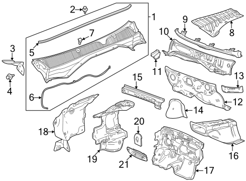 2024 Buick Encore GX Cowl Diagram