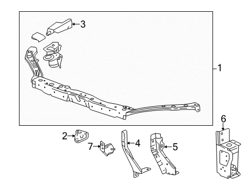 2018 Chevy Sonic Radiator Support Diagram