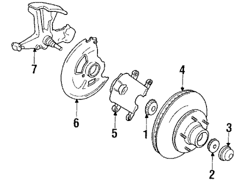 1987 Chevy R20 Front Brakes Diagram 2 - Thumbnail