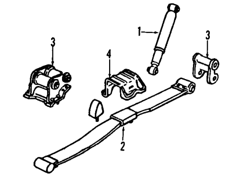 1991 GMC Safari Rear Suspension, Stabilizer Bar Diagram 2 - Thumbnail