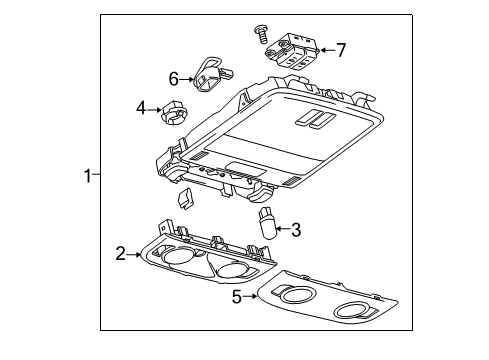 2015 Chevy SS Overhead Console Diagram