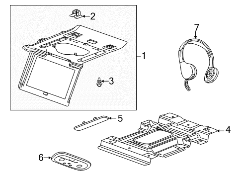 2019 GMC Yukon XL Overhead Console Diagram 3 - Thumbnail