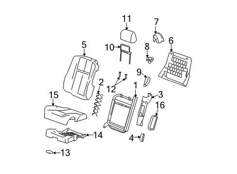 2006 Cadillac CTS COVER, Front Seat Cushion Diagram for 88995452