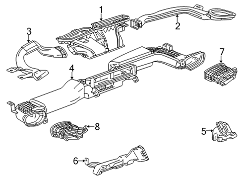 2021 Buick Encore GX Outlet Assembly, I/P Otr Air *Jet Black Diagram for 42745992