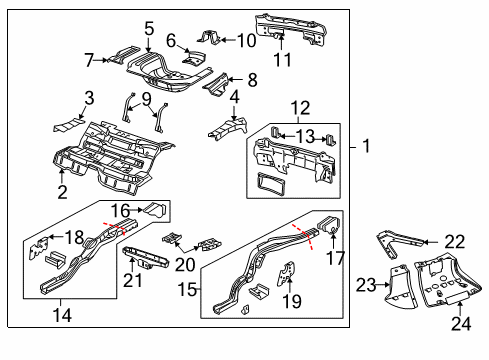 2004 Pontiac GTO Deflector,Underbody Rear Air Diagram for 92159185