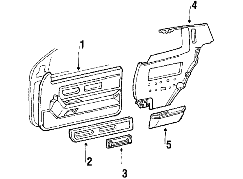 1986 Cadillac Eldorado Interior Trim Diagram