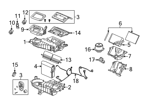 2005 Buick LaCrosse HVAC Case Diagram