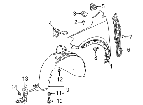 2021 Buick Encore GX Fender & Components Diagram