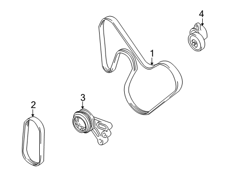 1999 Chevy Tracker Belts & Pulleys, Cooling Diagram 2 - Thumbnail