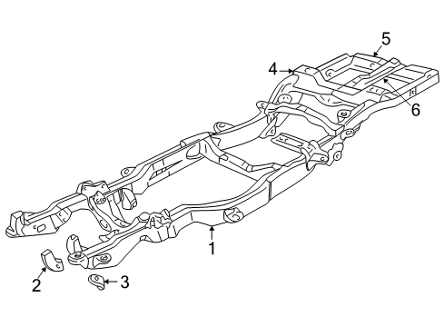 2000 Oldsmobile Bravada Crossmember,Rear Spring Rear 2nd Diagram for 15017008