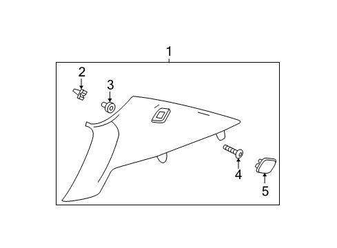 2004 Chevy Malibu PANEL, Rear Quarter Upper (Above Belt) Diagram for 22734501